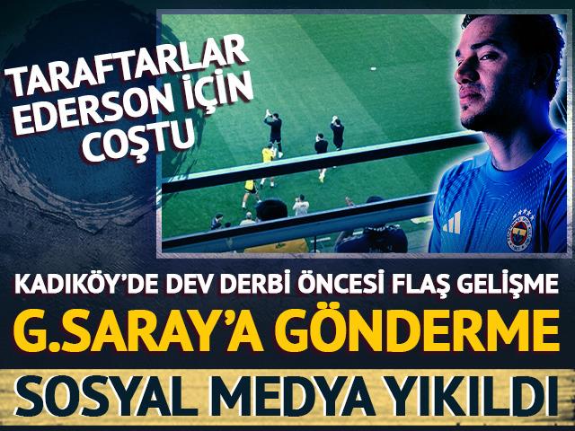 Dev derbi öncesi taraftarlar Ederson üzerinden G.Saray'a gönderme yaptı