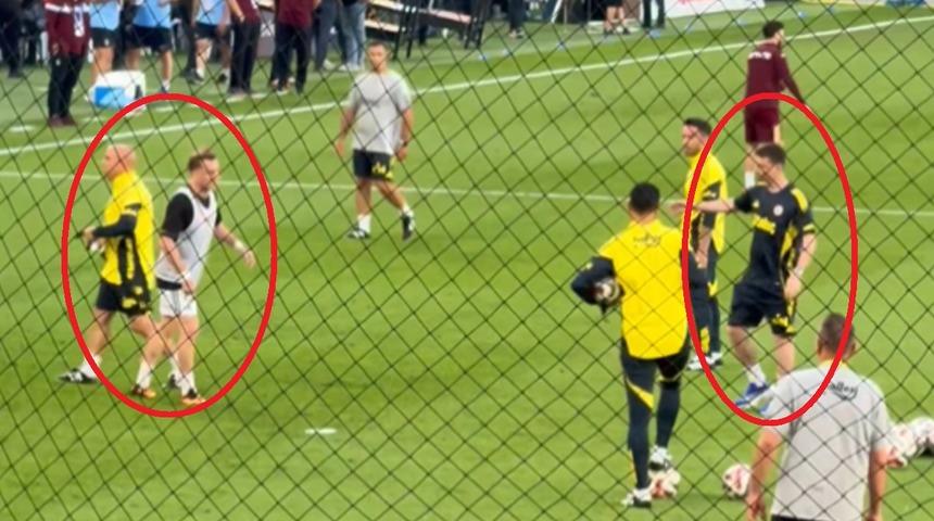 Mert Hakan ve Kerem Aktürkoğlu'ndan maç öncesi flaş hamle! Takımlar ısınırken bir anda...