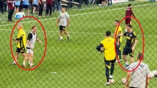 Mert Hakan ve Kerem Aktürkoğlu'ndan maç öncesi flaş hamle! Takımlar ısınırken bir anda...