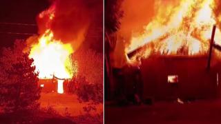 Yangını söndürürken dehşeti yaşadılar! Tüp bomba gibi patladı... İşte o anlar