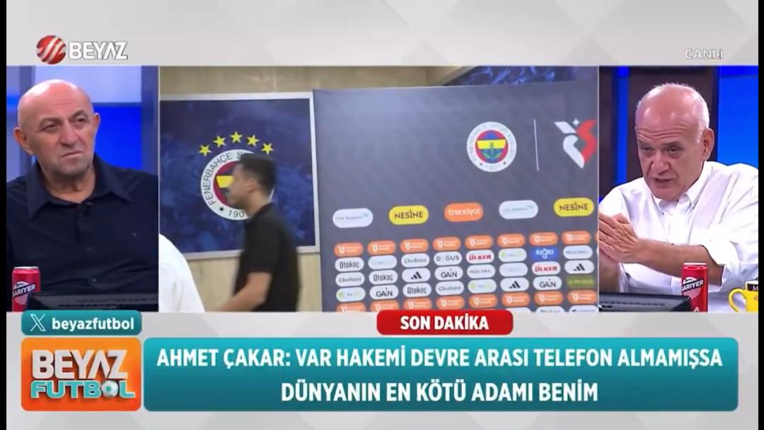 Ahmet Çakar Fenerbahçe-Trabzonspor maçının orta ve VAR hakemine isyan etti! Devre arası telefon almamışsa... dedi ortalık karıştı 1
