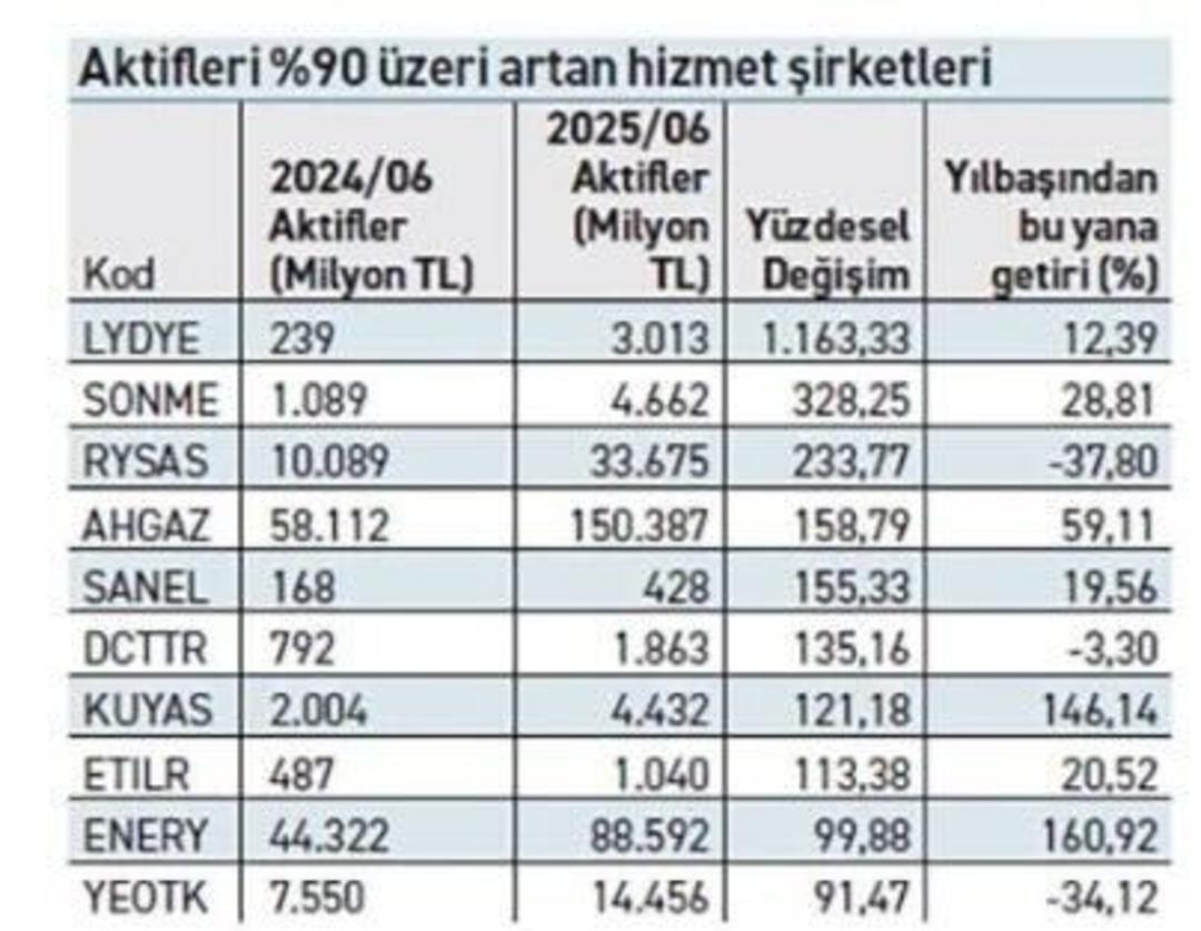 Borsada aktif şampiyonları: İşte varlıklarını en çok artıran şirketler 1