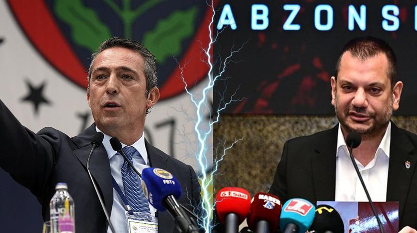 Fenerbahçe Başkanı Ali Koç'tan Trabzonspor Başkanı Ertuğrul Doğan'a büyük tepki! Kulüpler Birliği detayı gündem oldu...