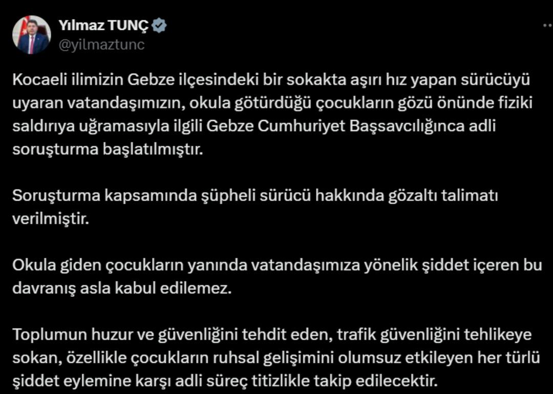 Gebze de tepki çeken olay! Çocuklarının yanında babaya tokat atıldı! Bakan Tunç ve Bakan Yerlikaya dan açıklama: "Yakalandı" 4