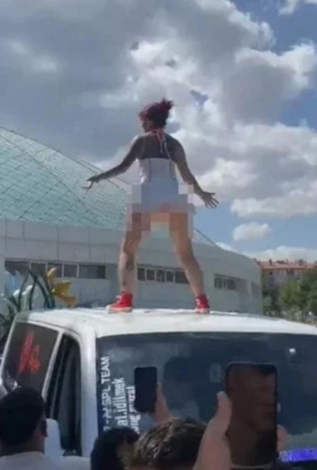 Yer: Isparta! Arabanın üstüne çıkıp dans etti... Valilik ten açıklama geldi 2