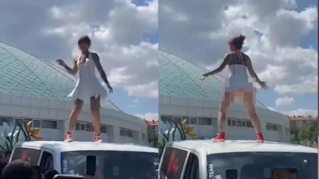 Yer: Isparta! Arabanın üstüne çıkıp dans etti... Valilik'ten açıklama geldi