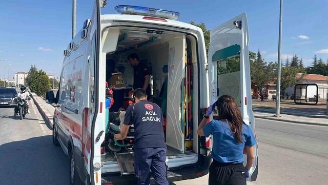 Karaman’da devrilen motosikletin sürücüsü yaralandı 1