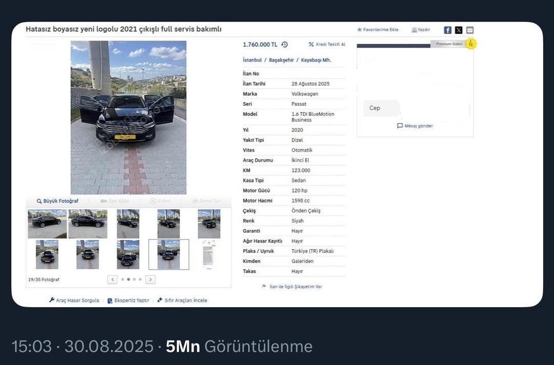 123 bine düşürünce... Bakanlık o ilandaki araca müdahale etti! Harekete geçildi, açıklama geldi 1