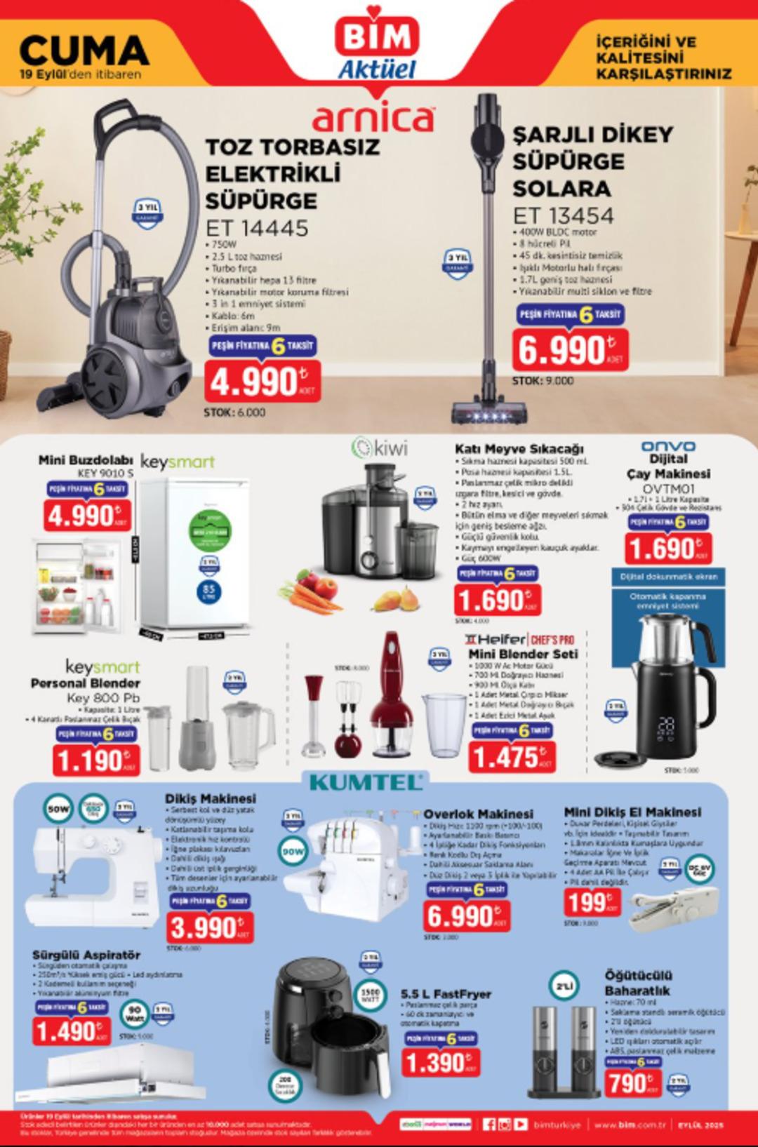 BİM e Kumtel Fastfryer geliyor! 19 Eylül 2025 BİM Aktüel Kataloğu burada 1