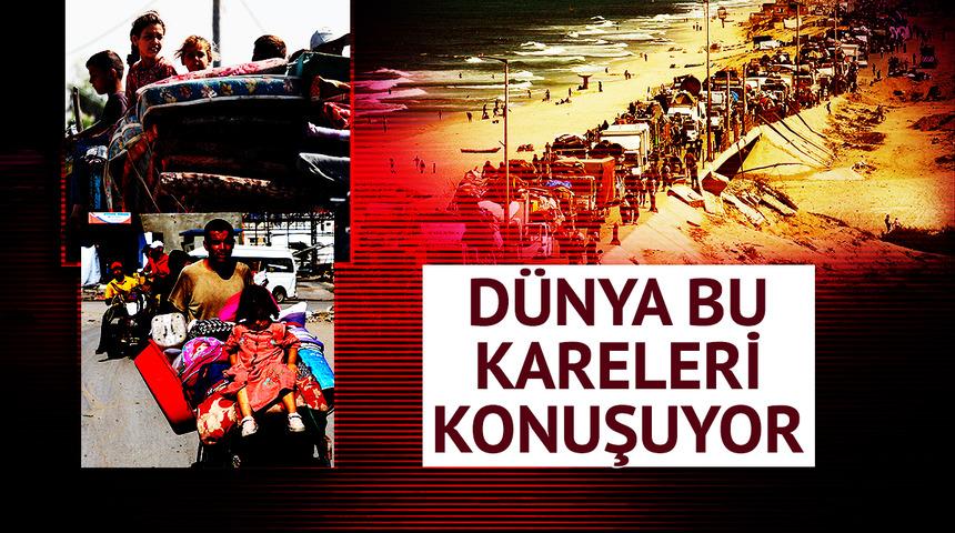 Sürgün emri yayınlandı, yeni büyük göç başladı! Dünya bu kareleri konuşuyor: Yerinden olan binlerce Filistinli yola koyuldu