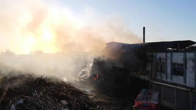 Samsun da yangın çıkan kereste fabrikasında soğutma çalışmaları sürüyor 3
