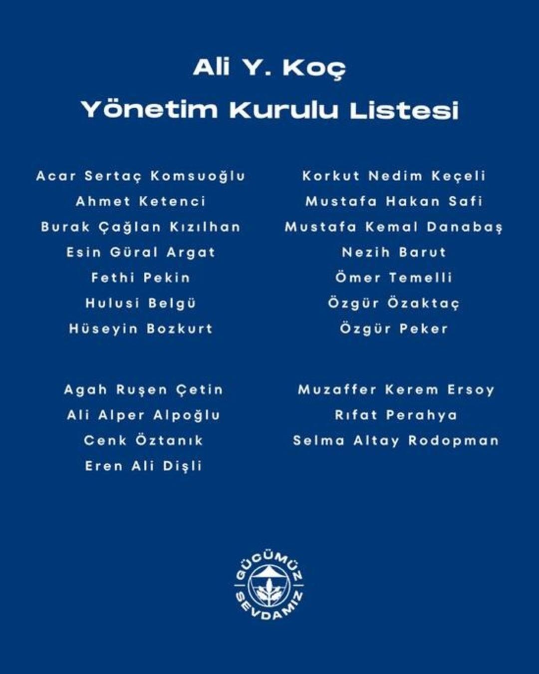 Fenerbahçe de yeni yönetim kurulu açıklandı! Seçim öncesi liste netleşti... Sürpriz Hamdi Akın detayı... 2