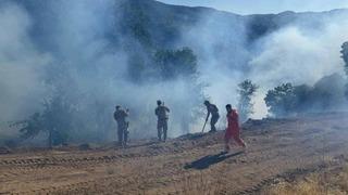 Tunceli'de kırsal alanda çıkan yangın söndürüldü: Soğutma çalışmaları sürüyor