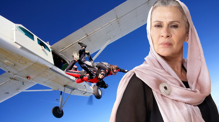 Uzak Şehir'in Sadakat'i Gonca Cilasun uçaktan atlayıp Filistin kefiyesi açtı! "Filistin'e özgürlük"