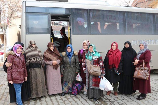 Oltulu Bayanlar yaptıkları keteleri Afrin’e götürmek için yola çıktılar