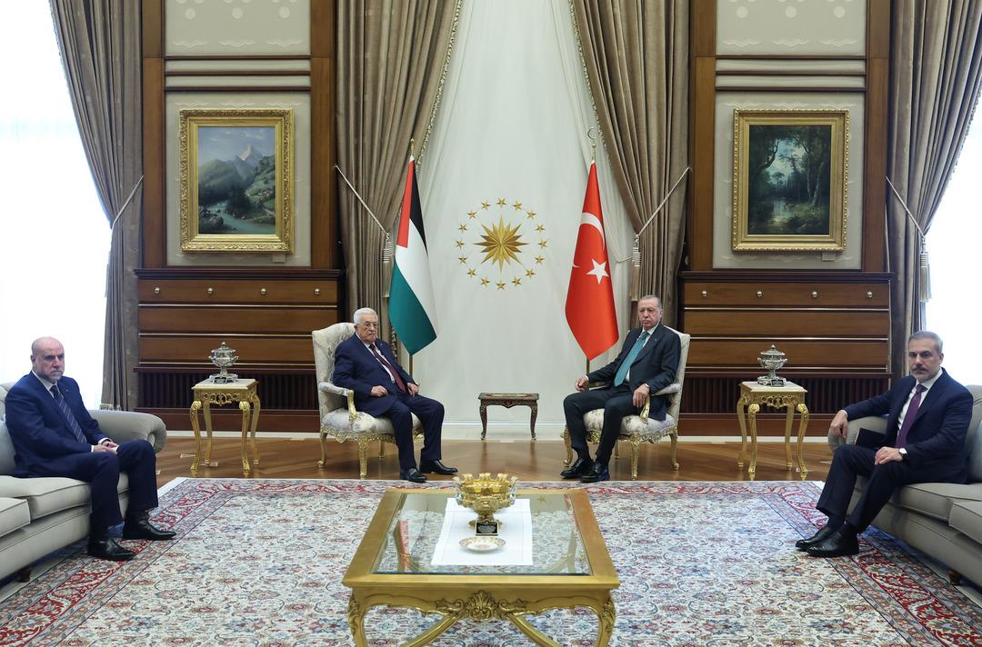 Cumhurbaşkanı Erdoğan, Filistin Devlet Başkanı Abbas ı Külliye de ağırladı 3