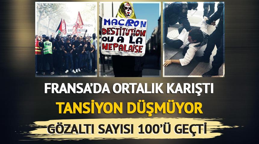 Fransa'da ortalık karıştı: Gözaltı sayısı 100'ü geçti