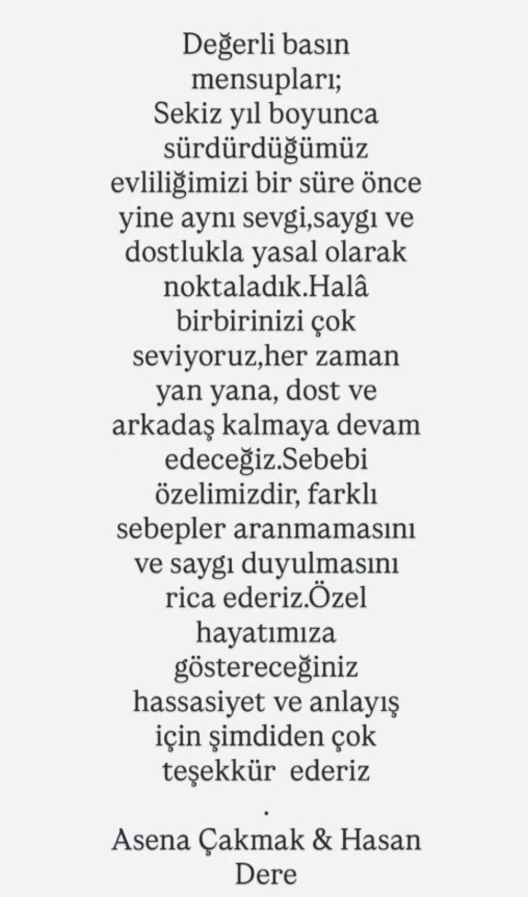 ASENA AÇIKLAMA