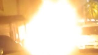 İş yerinde önce yangın çıktı sonra patlama oldu