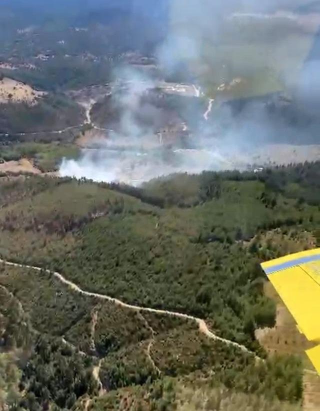 Balıkesir Sındırgı daki orman yangınına müdahale 2