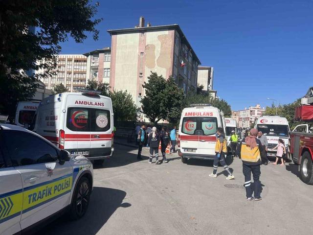 Konya da 5 katlı binada yangın çıktı 3