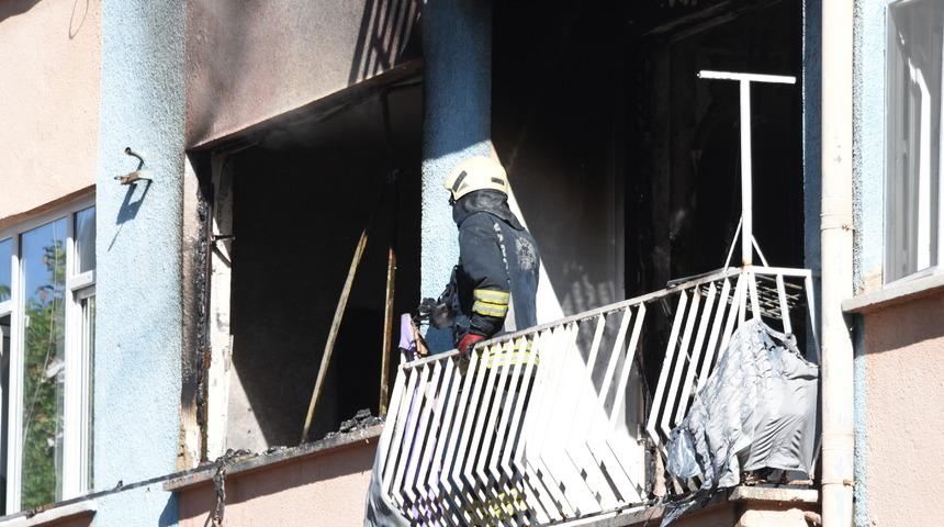 Konya'da yangında 13 kişi dumandan etkilendi