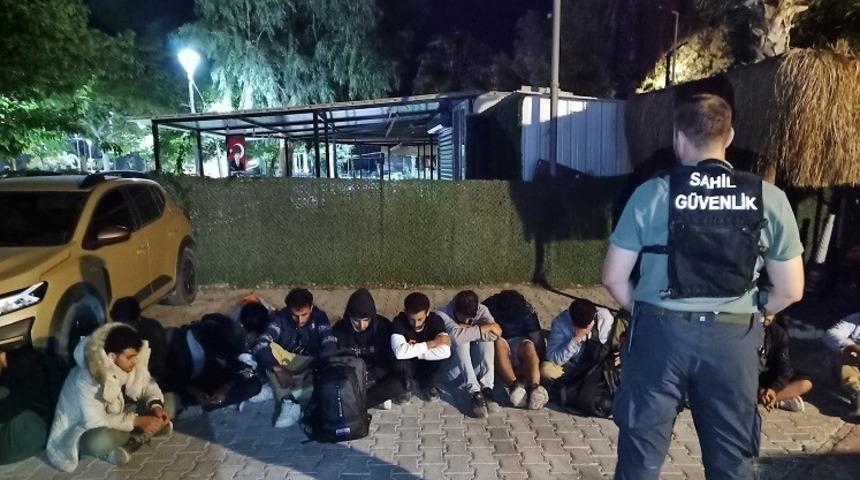 Seferihisar'da yakalanan düzensiz göçmenler