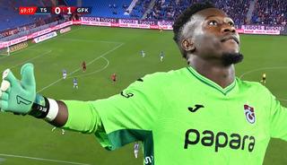 Trabzonspor kalecisi Andre Onana, ilk iç saha maçına damga vurdu!