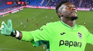 Trabzonspor kalecisi Andre Onana, ilk iç saha maçına damga vurdu!