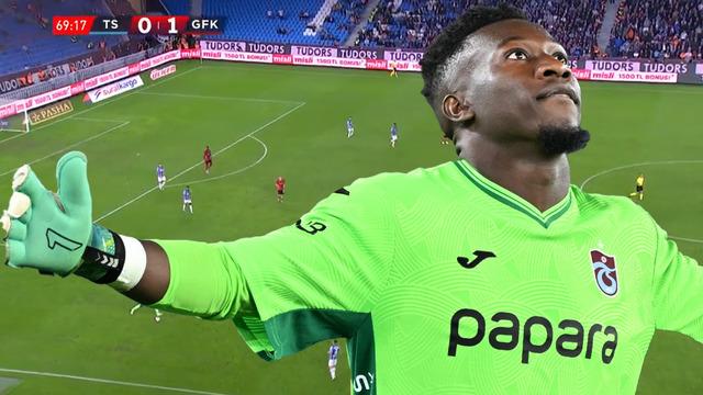 Trabzonspor kalecisi Andre Onana, ilk iç saha maçına damga vurdu!