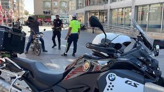 Karaman'da motosiklet denetimleri sürüyor