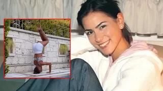 Deli Yürek'in yıldızı Zeynep Tokuş amuda kalkmak isterken fena düştü! Biraz hırpalandım