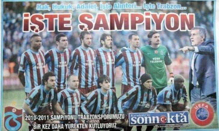 Trabzon yerel basını 'kupayı' istedi G1