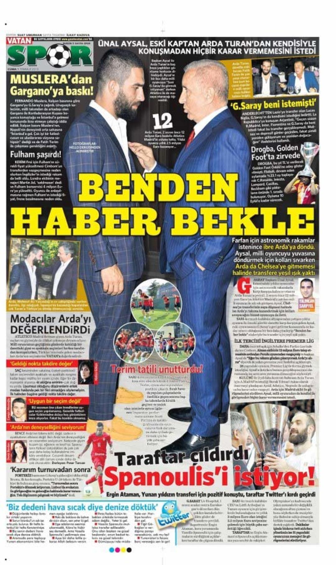 Sporun Manşetleri (5 Temmuz 2013)