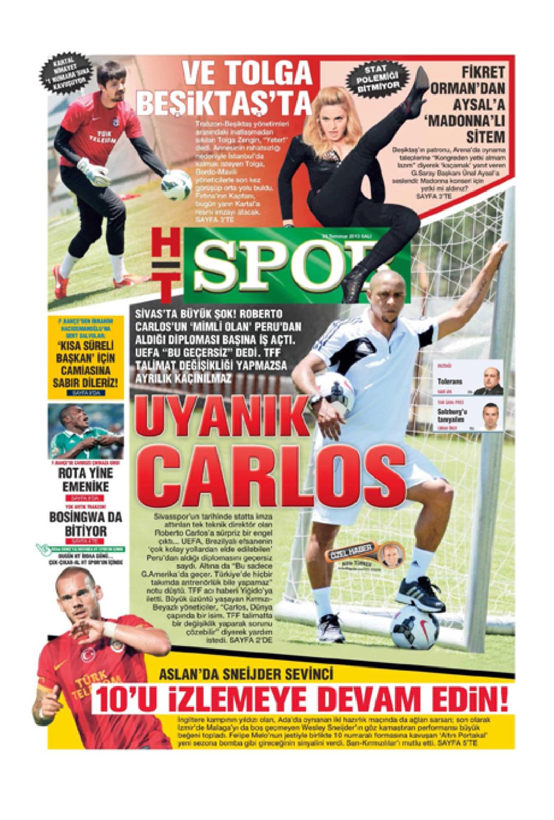 Sporun Manşetleri (23 Temmuz 2013)