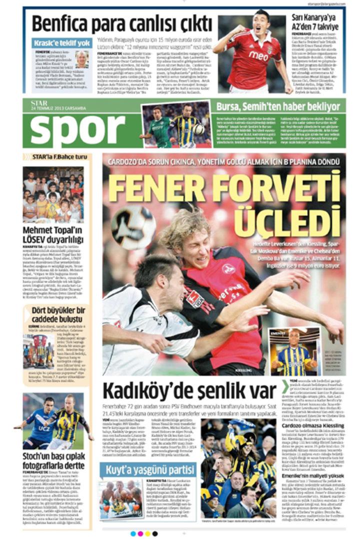 Sporun Manşetleri (24 Temmuz 2013) G1