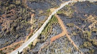 Köyceğiz’de yangından zarar gören alanlar havadan görüntülendi