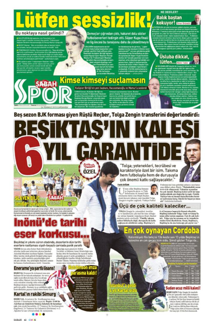 Sporun Manşetleri (24 Temmuz 2013) G2