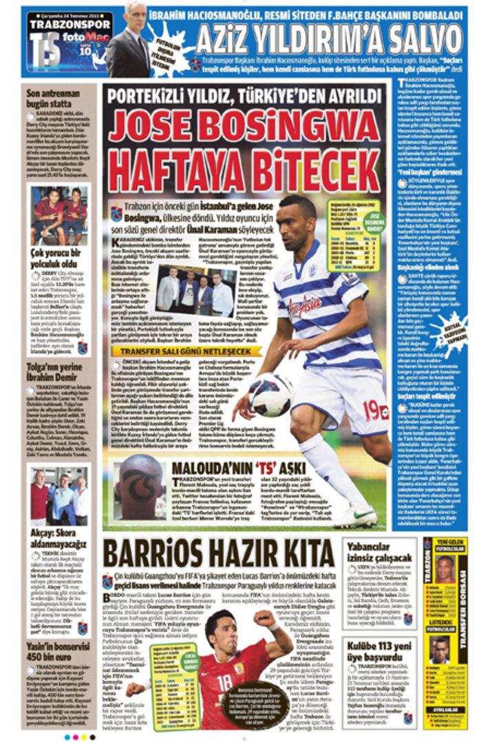 Sporun Manşetleri (24 Temmuz 2013) G4