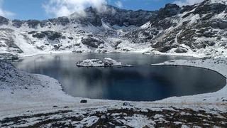 Yedigöller'de kar yağışı ile muhteşem görsellik