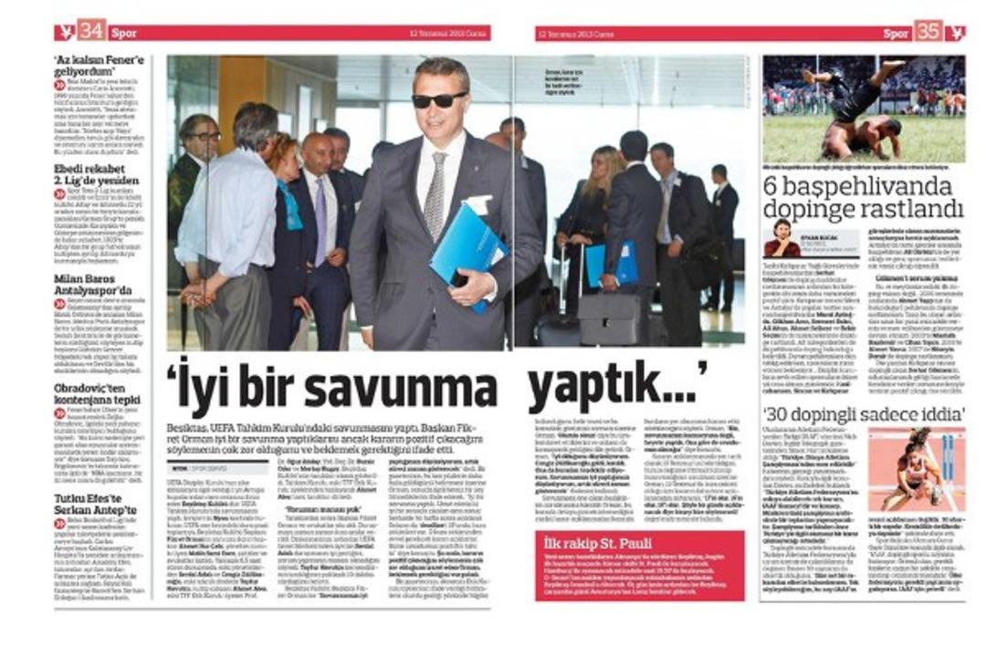 Sporun Manşetleri (12 Temmuz 2013)