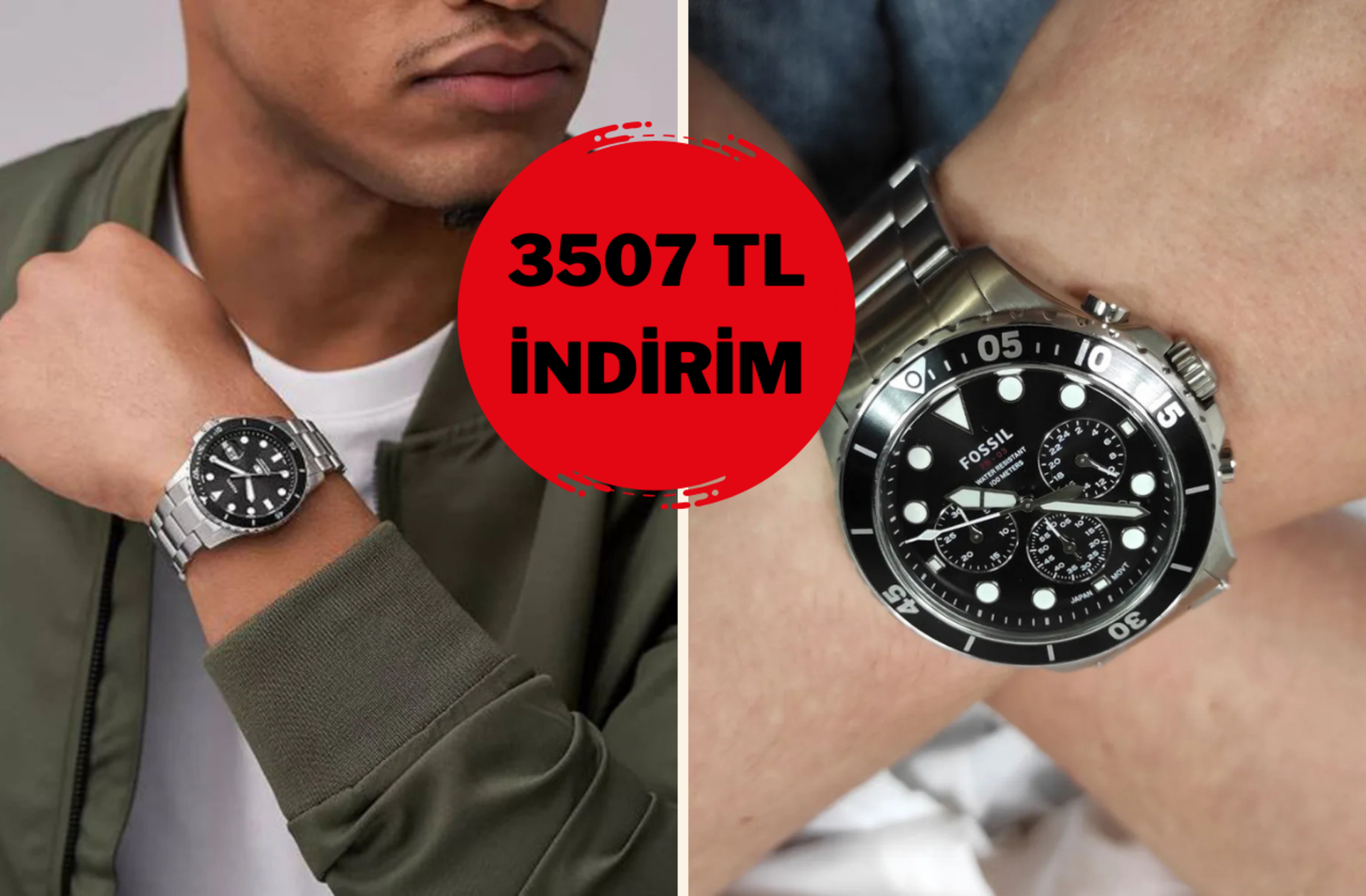 Stil sahibi erkeklerin seçimi Fossil FS5837 Erkek Kol Saati indirime girdi