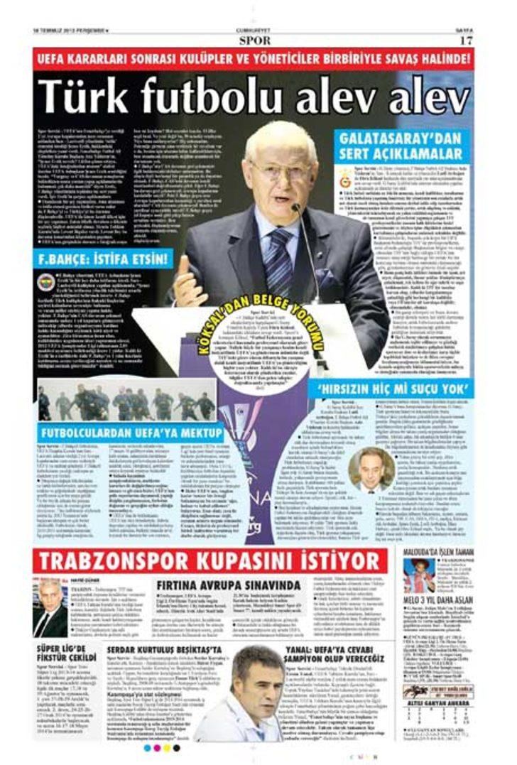 Sporun Manşetleri (18 Temmuz 2013) G1