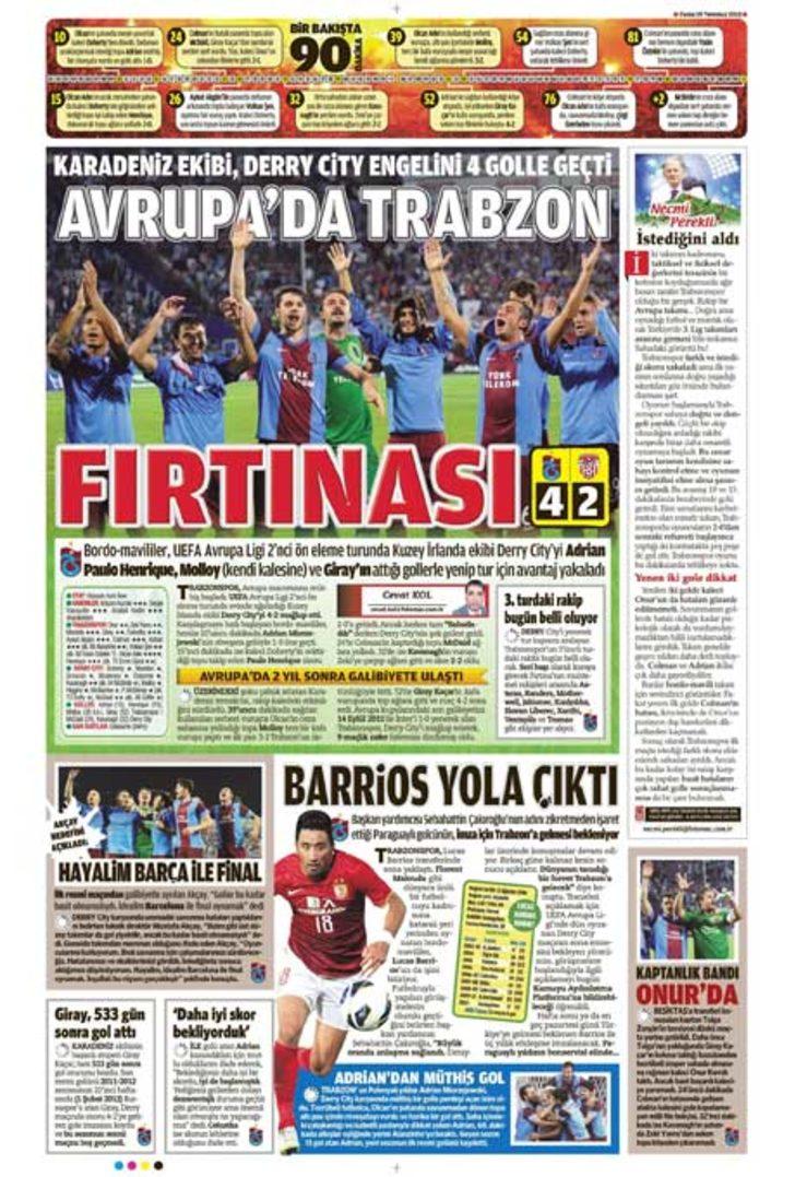 Sporun Manşetleri (19 Temmuz 2013) G1