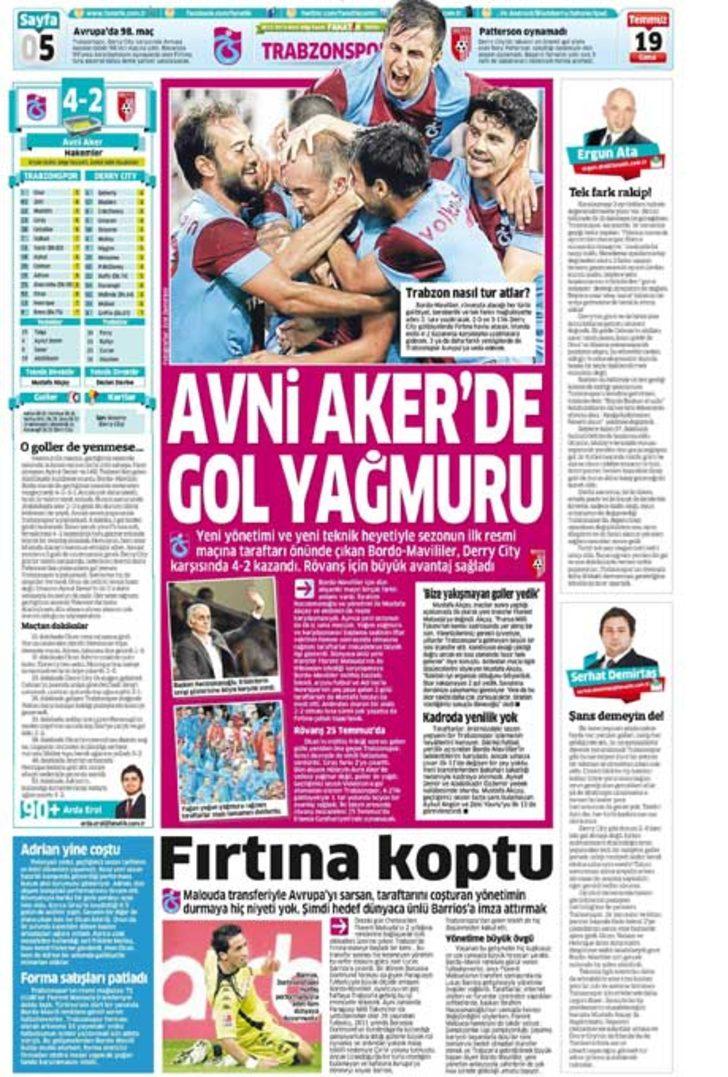 Sporun Manşetleri (19 Temmuz 2013) G3