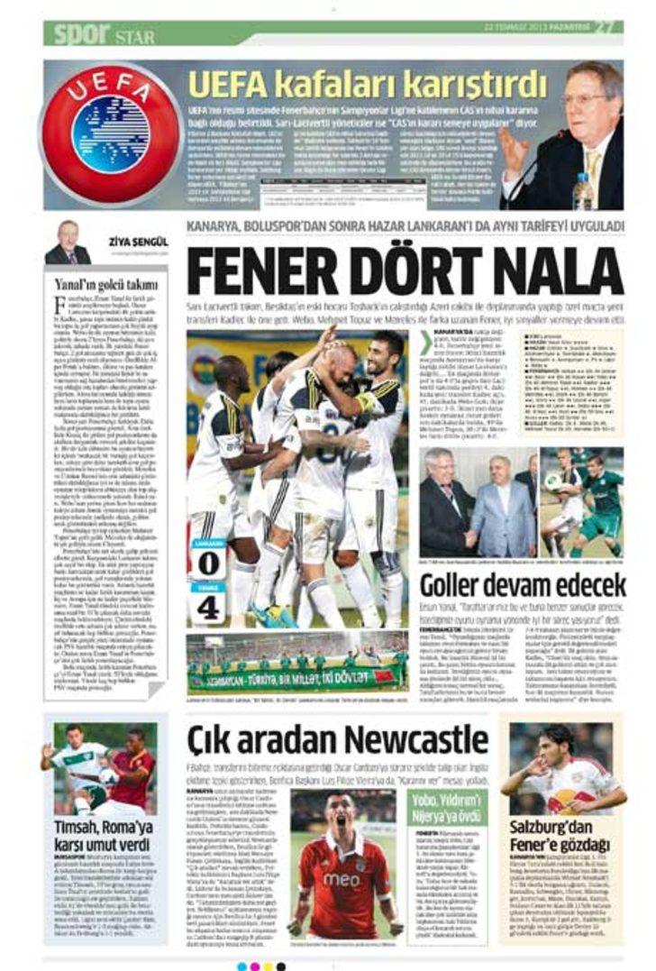 Sporun Manşetleri (22 Temmuz 2013) G3