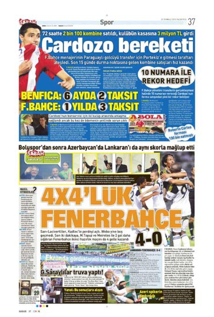 Sporun Manşetleri (22 Temmuz 2013) G4