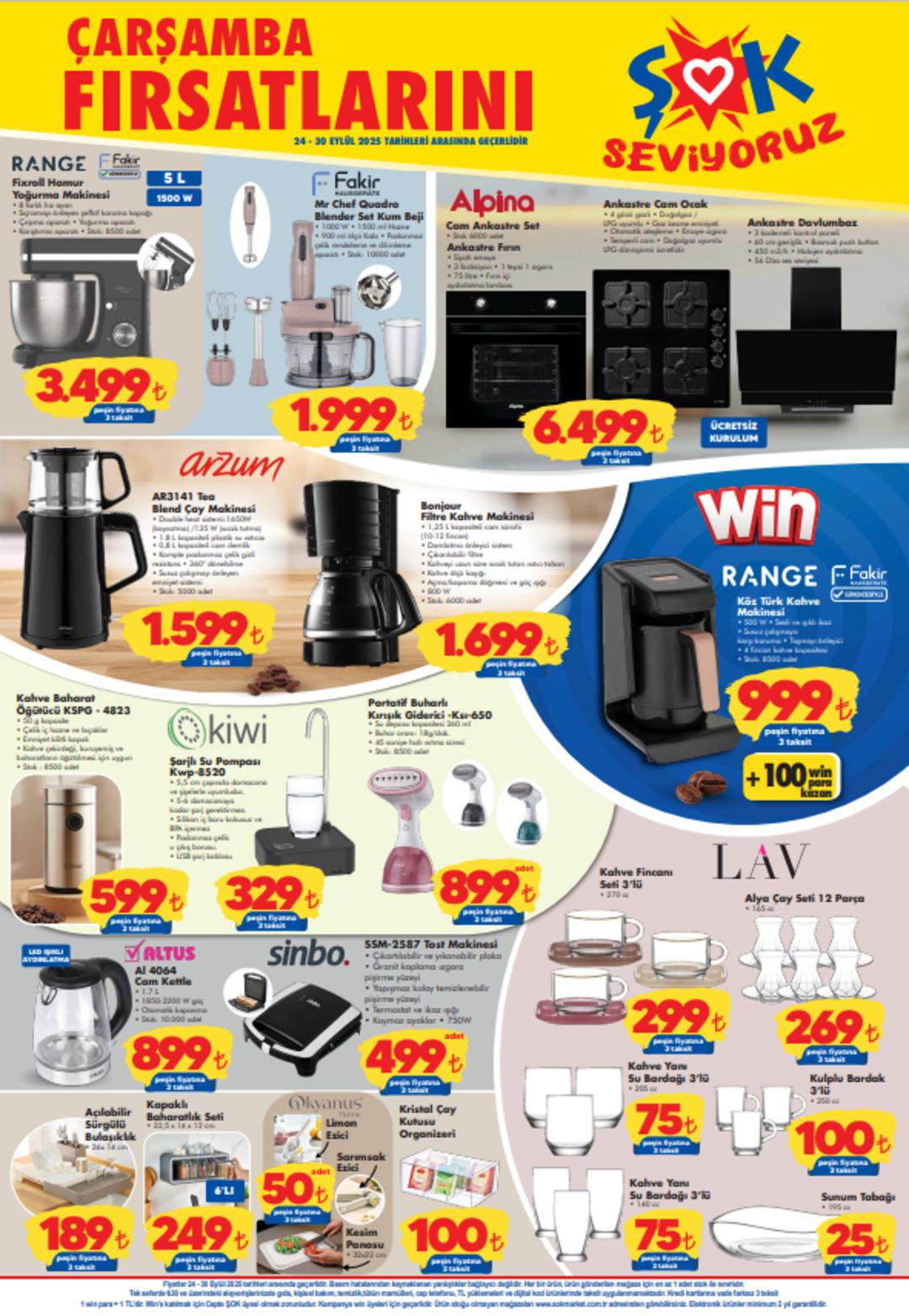 ŞOK a Arzum kahve makinesi geliyor! 24 Eylül 2025 ŞOK Aktüel Ürünler Kataloğu 1