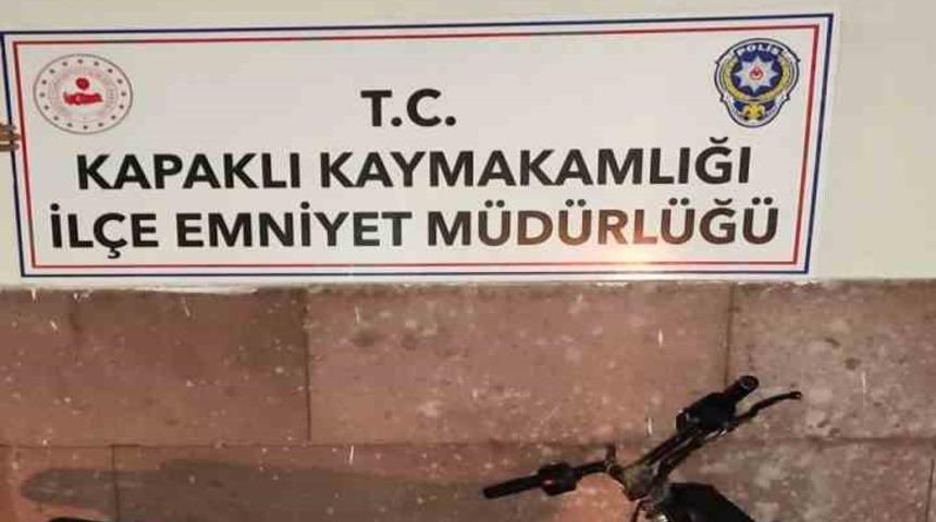 Çalınan motosiklet bulundu, şüpheli tutuklandı