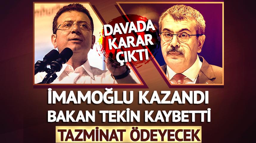 İmamoğlu kazandı, Bakan Tekin kaybetti